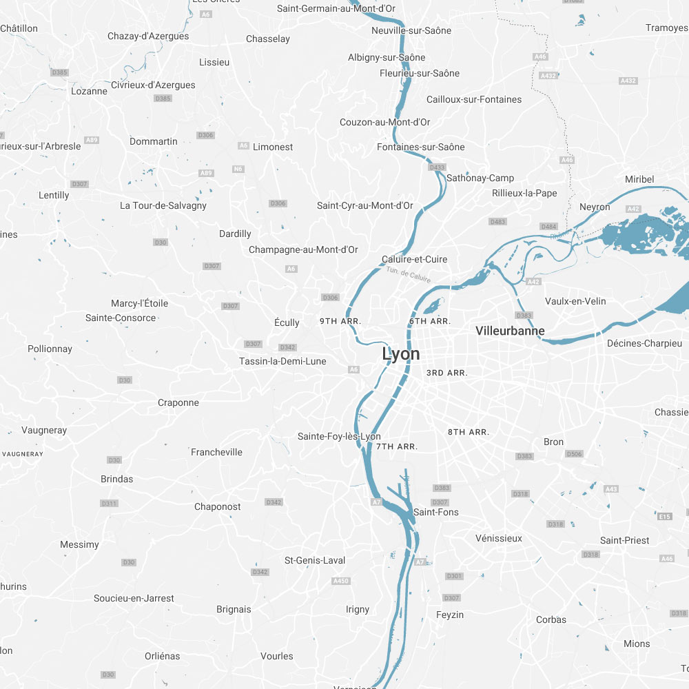 carte Lyon Rhône-Alpes